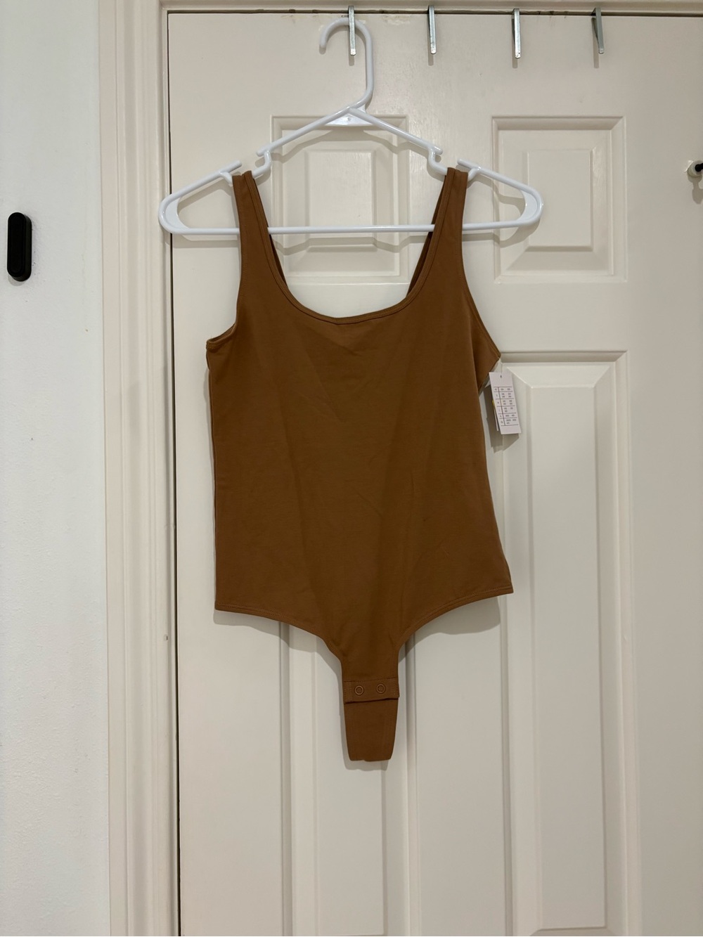 Auden NWT Scoop Neck Tank Brown Bodysuit size small